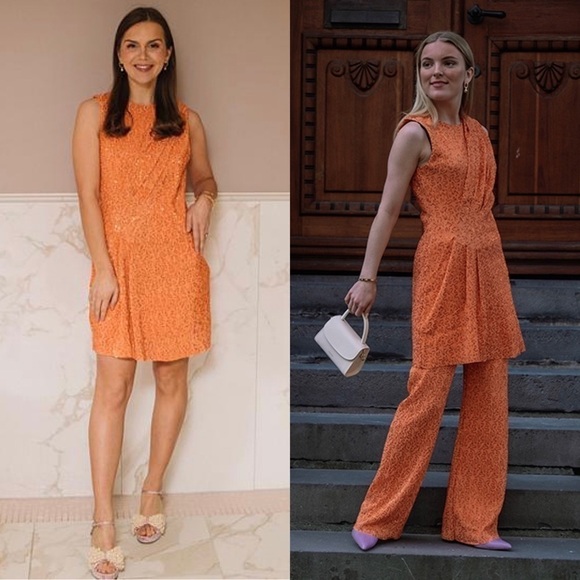 STINE GOYA Sequin Metallic Rib Knit Pleated Draped Front Sleeveless Mini Dress S - Picture 6 of 13